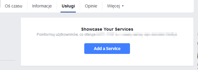 Add a Service Facebook