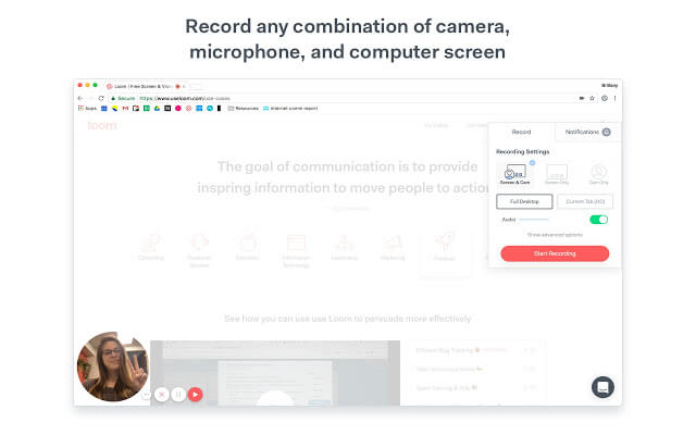 Rozszerzenia do Google Chrome dla blogerów - Loom - Video Recorder: Screen, Webcam and Mic