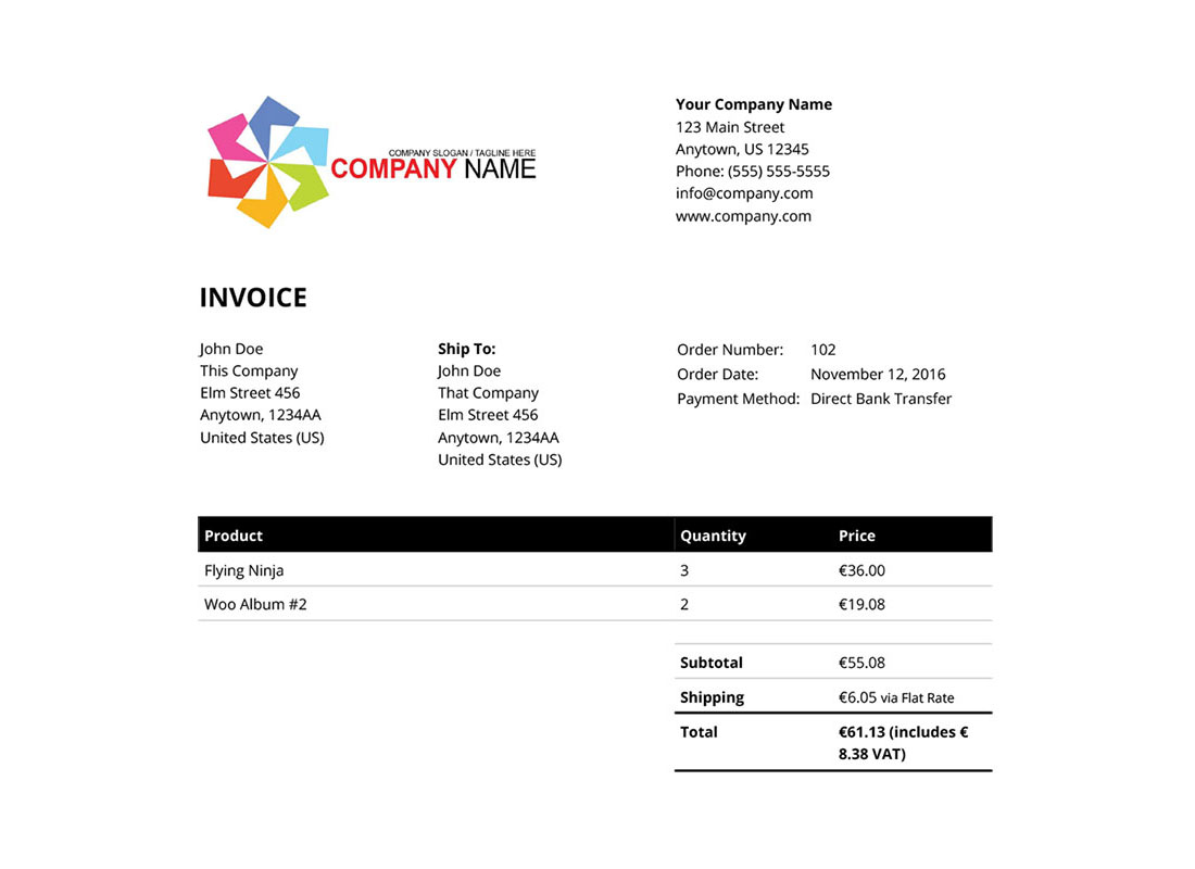 WooCommerce PDF Invoices Packing Slips